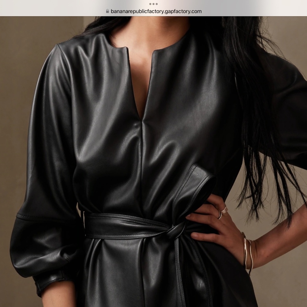 NWOT Banana Republic Faux Leather top